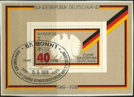 1974_BRD - Mi 807 / Block 10 ET gestempelt - "25 Jahre BRD"