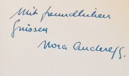 Nora Anderegg 1908-2000 Malerin Autogramm Visitenkarte 6x10
