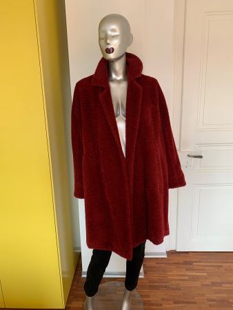 MAXMARA: Elegant und lässig - roter Alpaka Mantel, 34/36