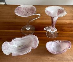 Vase und Schüsseln aus Bleikristall