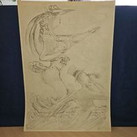 Originale Bleistiftzeichnung von 1942, Rarität!