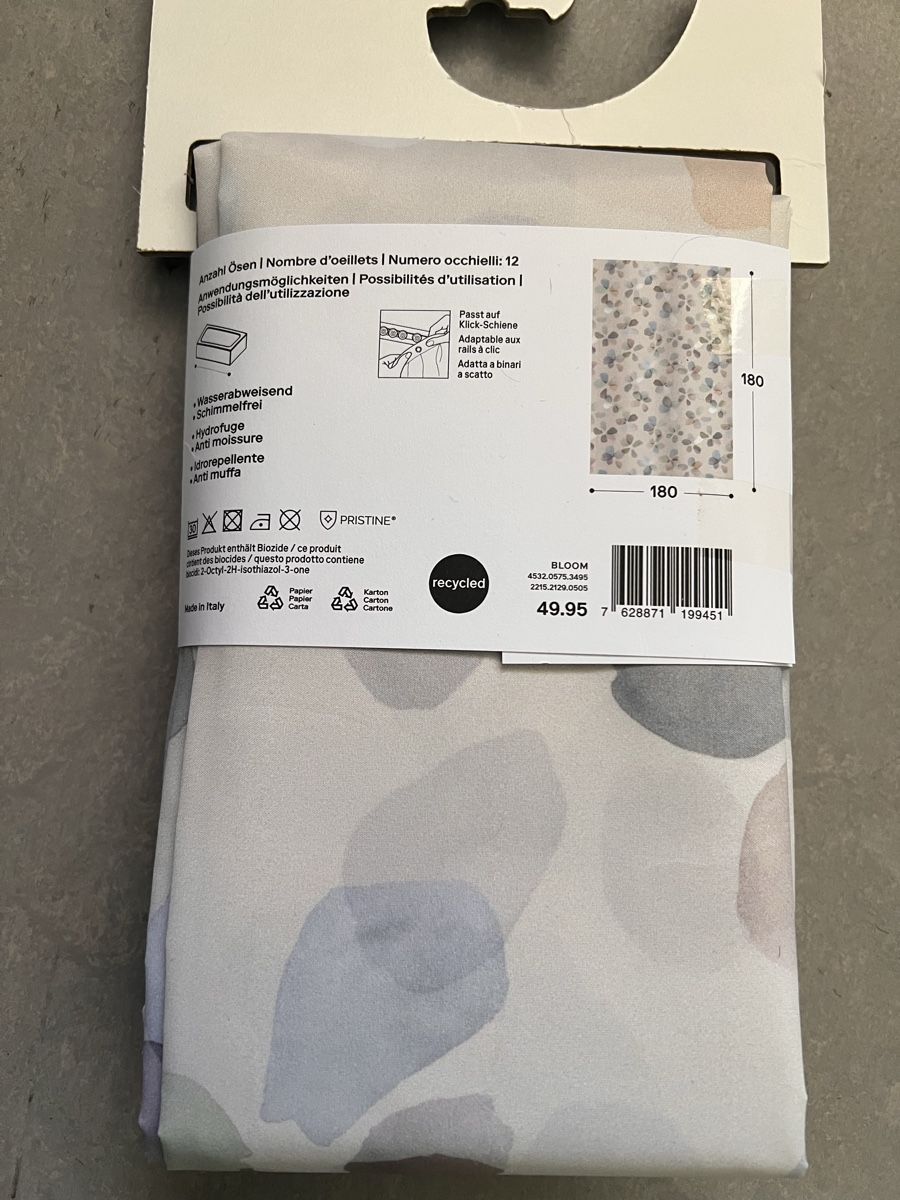 Micasa Vorhänge: Duschvorhang Micasa BLOOM 180x180 cm  – Neu und originalverpackt aus Uster von SmartSales_zh 1