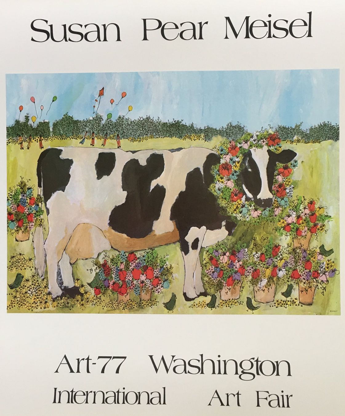 Grafica & Litografie: Susan Pear Meisel   "Cow"   Farboffsetlithographie – Usato da Nennigkofen venduto da Schamane75 1