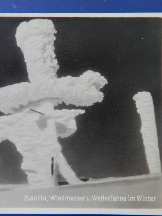 1927, Wetterwarte Windmesser Säntis im Winter, Photokarte Kaufen auf