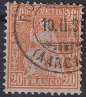 Sitzende Helvetia "20", Nr. 48 SBK 220.-++++