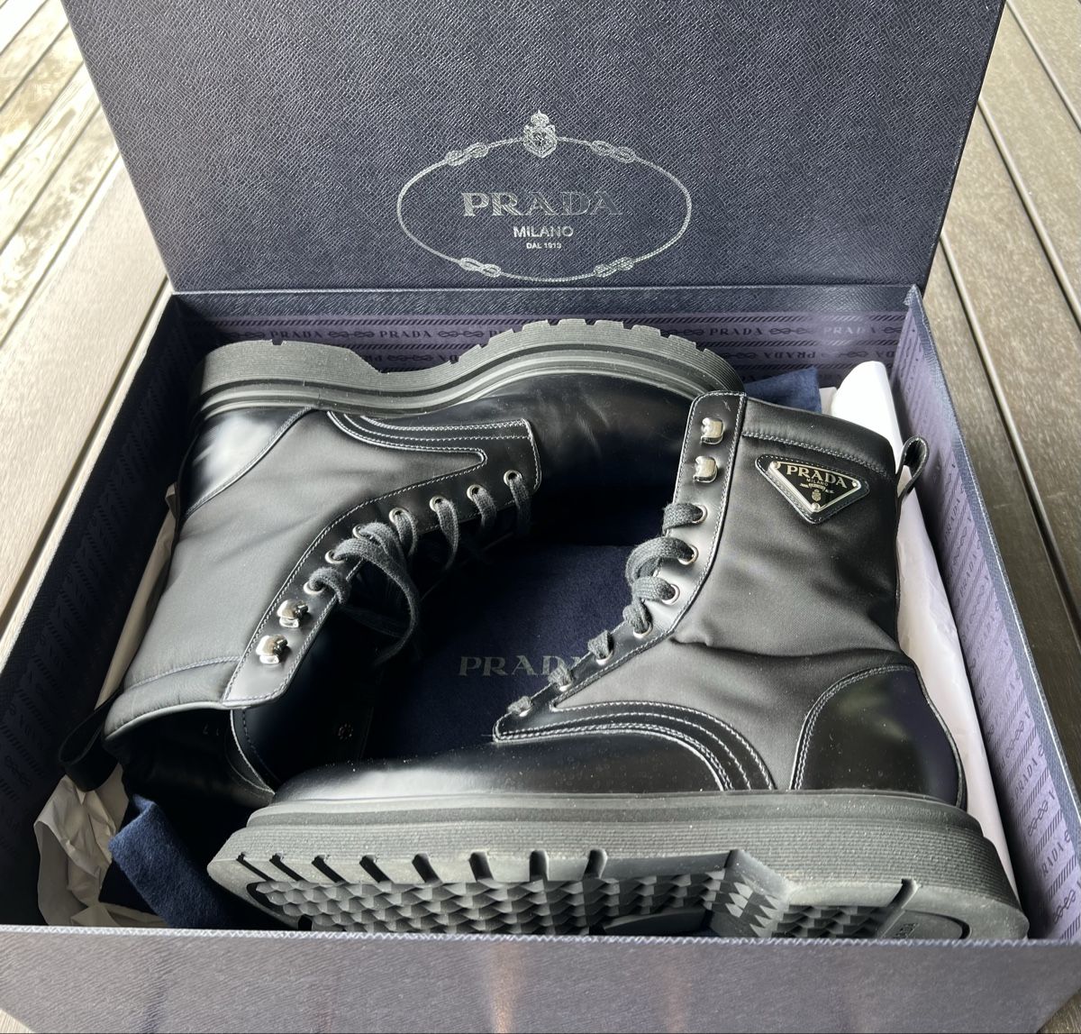 Prada Herrenschuhe: Prada Schnürstiefel – Neu (gemäss Beschreibung) aus Auenstein von mar_8fws 1