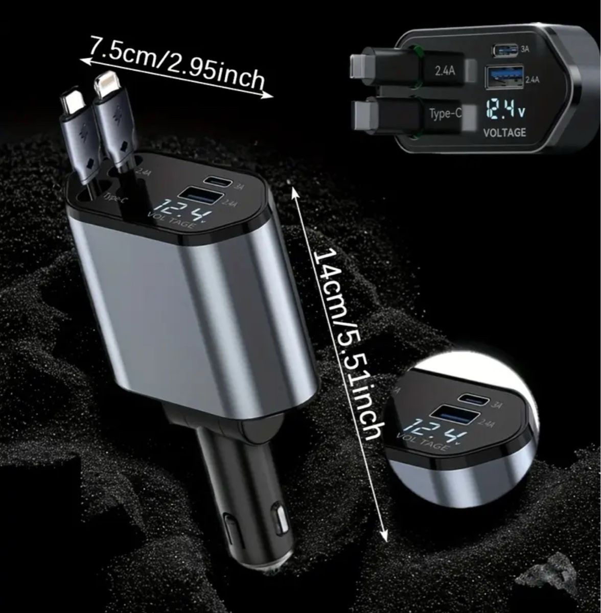 Caricabatterie: 66W Auto Ladegerät mit Kabel USB und Type C Anschluss! – Nuovo e nell'imballaggio originale da Suhr venduto da SchnapperCH 1