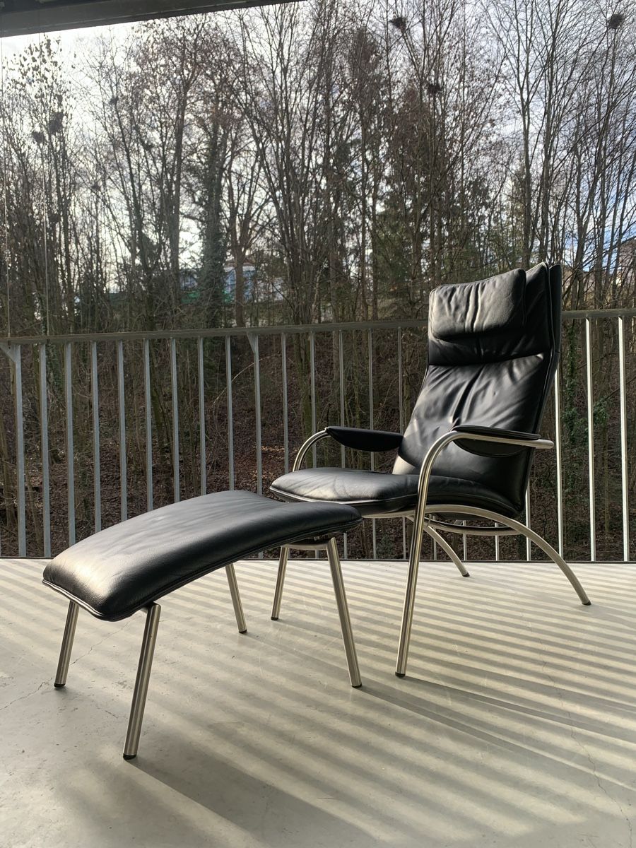 De Sede Poltrone: SALE: De Sede DS 270 Design Ledersessel mit Ottoman – Usato da Fribourg venduto da GBT42