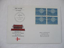 1975 Eröffnungsflug Zürich - Genève - Peking - Shanghai