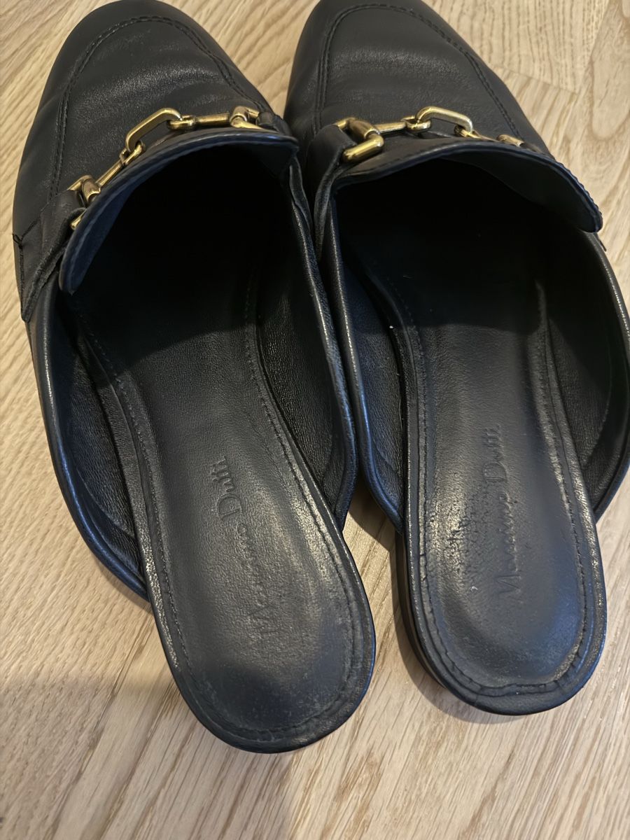 Massimo Dutti Chaussures femmes: Massimo Dutti black leather mules size 38 worn – D'occasion à Thalwil par zhe_69pd 3