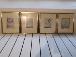 🤩4 BILDER MIT GOLDRAHMEN: FRAUENMOTIVEN