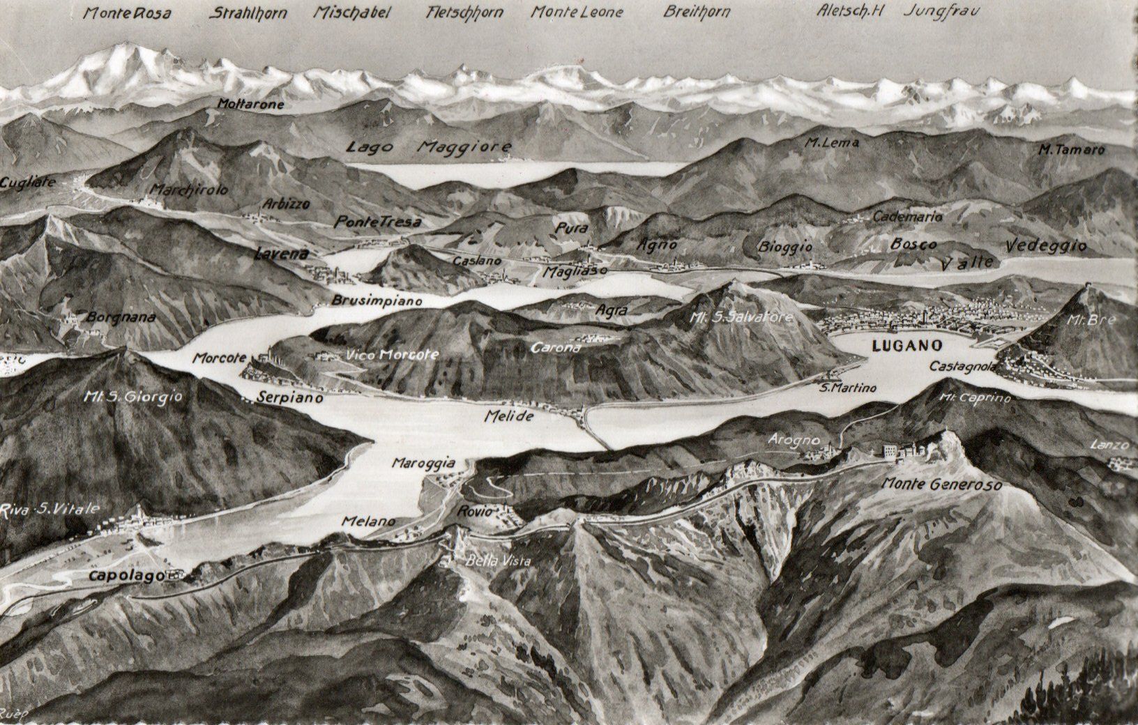 Cartoline postali: Lago di Lugano – Nuovo (secondo la descrizione) da Melano venduto da pisonsdro