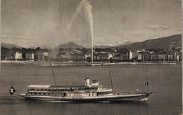 "LAUSANNE"  Bateau à Vapeur dép. de Genève - 1960