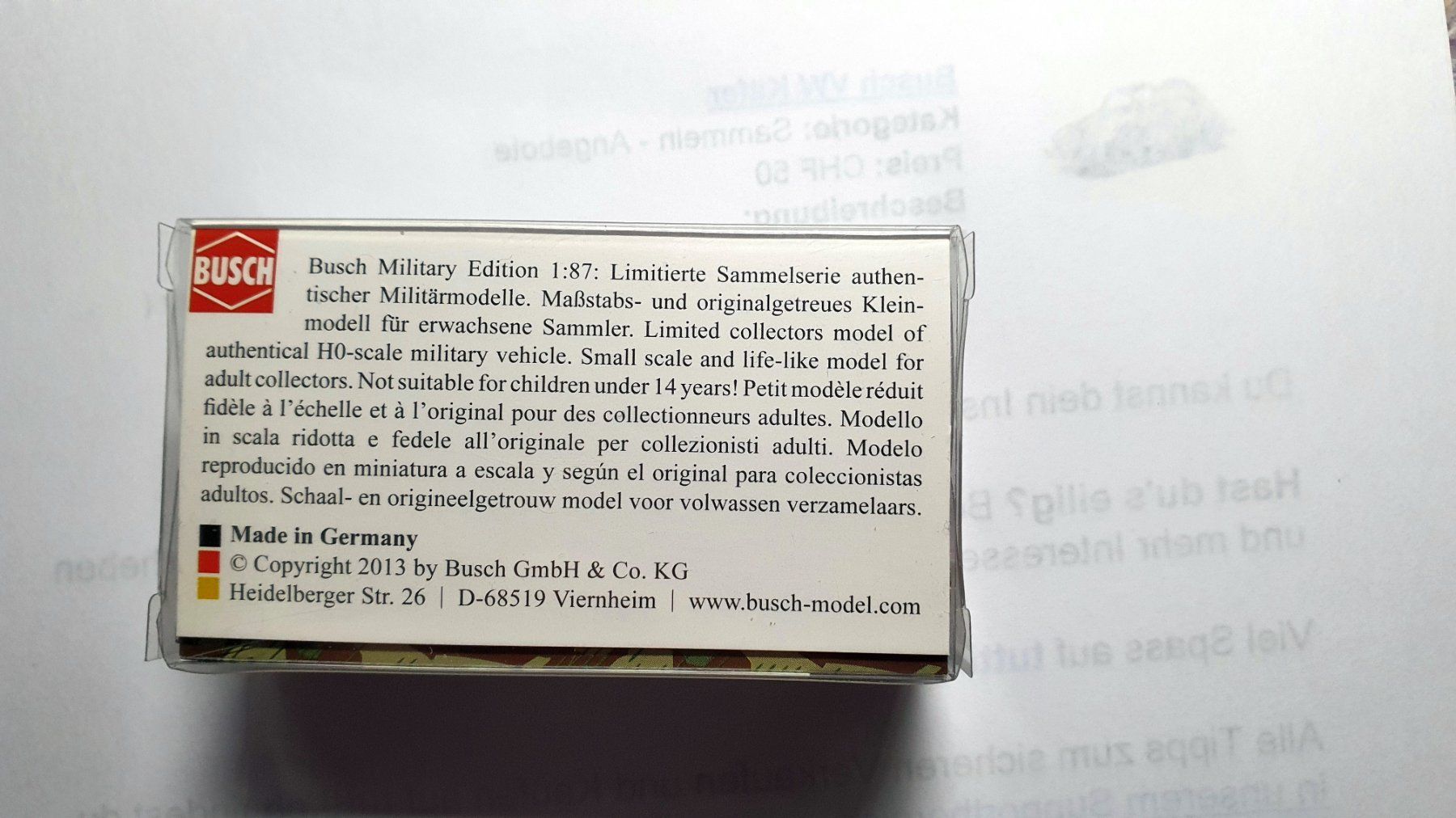 Busch Modellautos: Busch VW Käfer Militär 1:87 OVP – Neu und originalverpackt aus Lachen SZ von rol_whk9 5