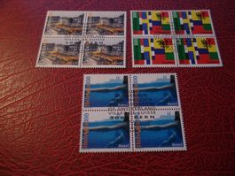Satz Städte der Schweiz, 2012, FDC  + 4erblock Lose ET-o