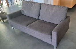 3er Sofa dunkelgrau mit Bettfunktion 160x200cm