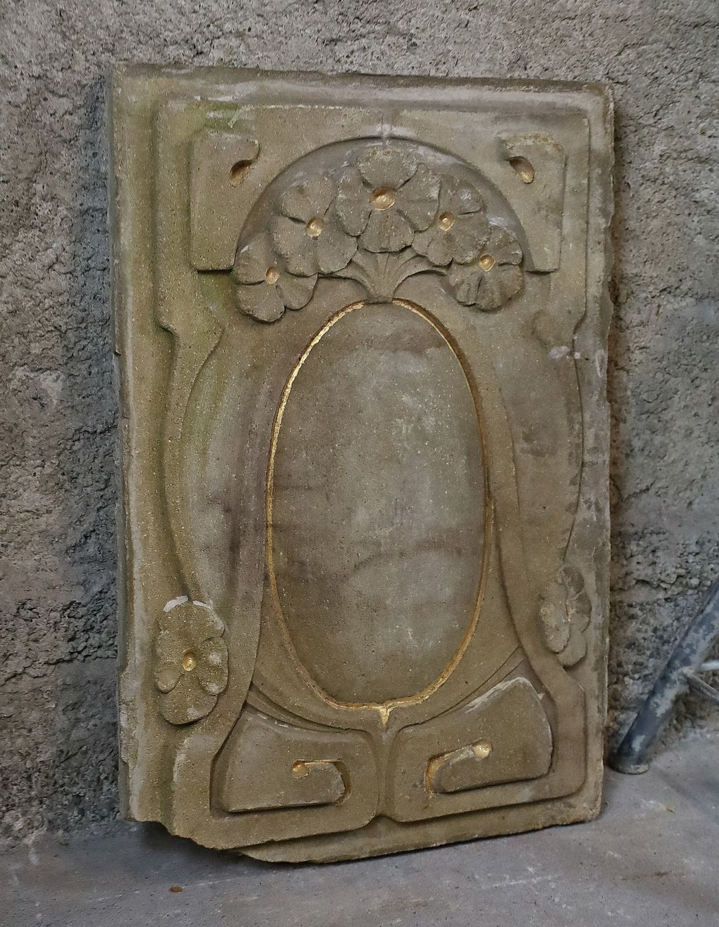Alle Dekorationen: florale Jugendstil Ornamentsplatte aus Steinguss – Gebraucht aus Birrwil von brandschatz_birrwil 6