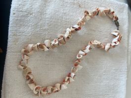 Vintage Muschelkette – Spiral Shell Necklace, 1960er–1970er