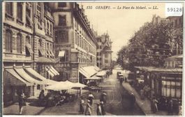 Geneve - La Place du Molard - animee