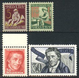 Tutti i francobolli: 1927, Pro Juventute, ohne Falz ** – Usato da Willisau venduto da Vollstempel