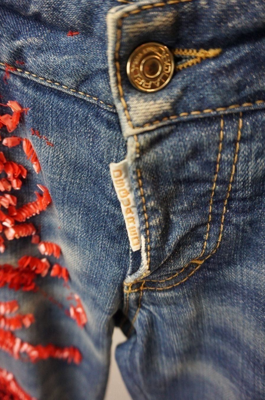 Jeans: Dsquared2 Jeans Rote Pailletten Gr. 34 – Usato da Oberglatt ZH venduto da Hero1512 2