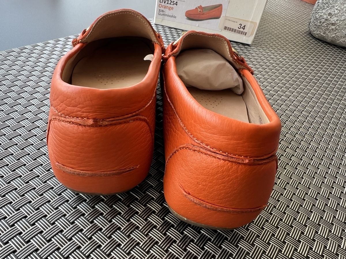 Scarpe da donna: Mokassins Leder Gr.34 mit Noppen-Gummisohle – Nuovo (secondo la descrizione) da Wolfwil venduto da Poulet60 2