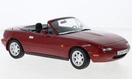 Mazda MX-5 I Roadster Phase I 1989-1994 rot mit Hardtop 1:18