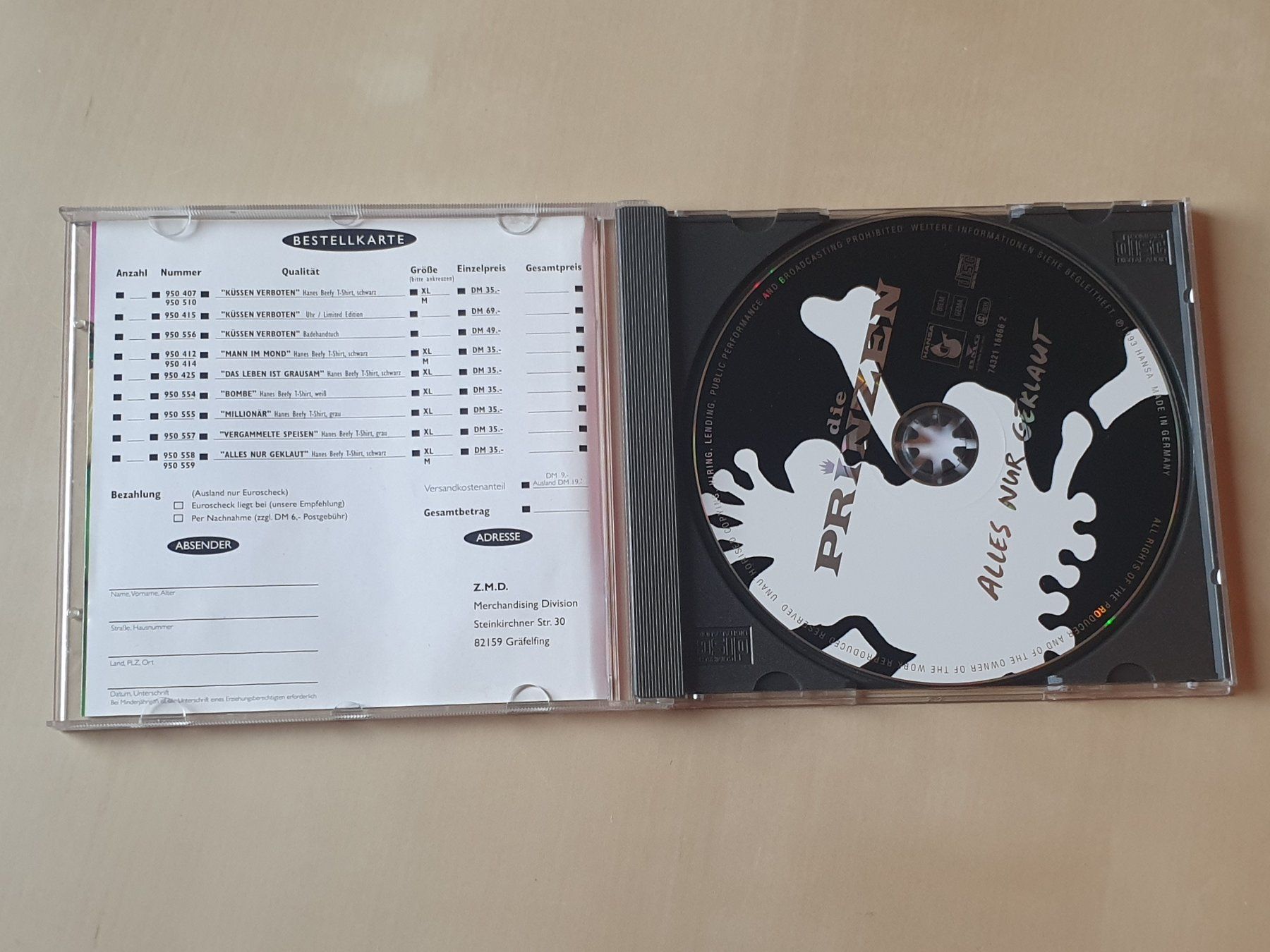 CDs: Die Prinzen alles nur geklaut – Gebraucht aus Stansstad von collectorsshop 2
