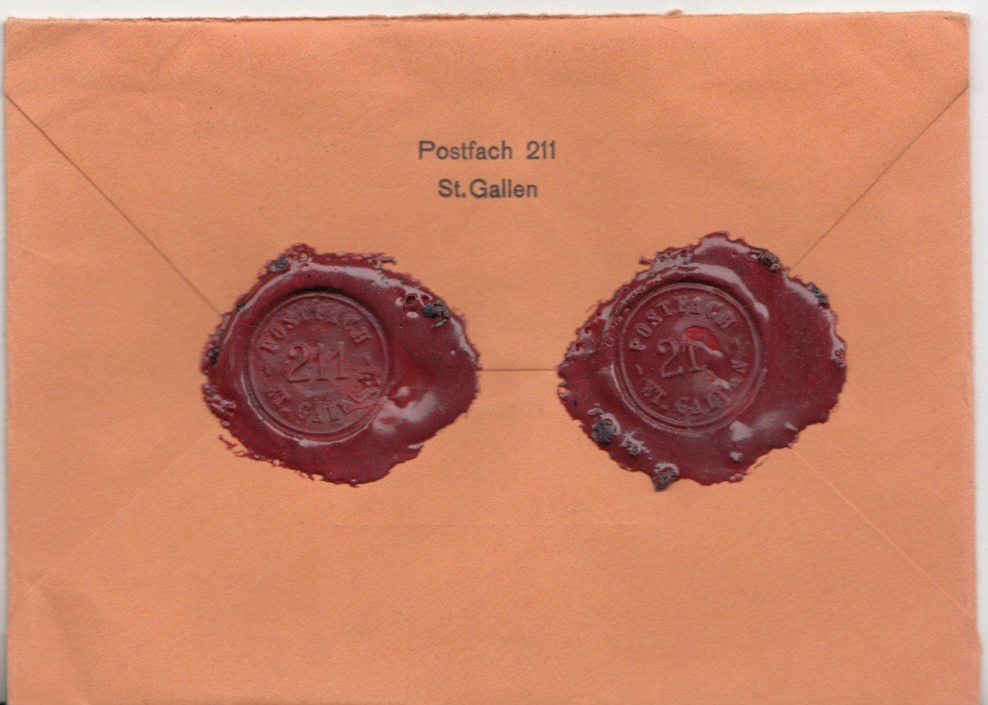 Tutti i francobolli: Siegelbrief Postfach 211 St. Gallen 1953 – Usato da Bürglen TG venduto da StampGraf 1