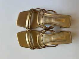 Mules dorées Topshop 38