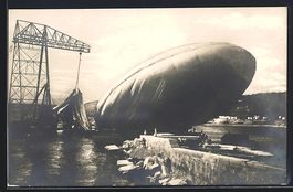 Foto-AK Pola, abgestürzter Zeppelin Cit