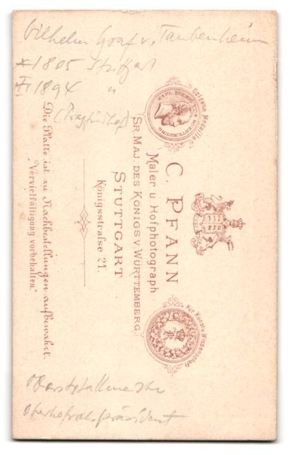 Fotografie &  Plakate: Fotografie C. Pfann, Stuttgart, Wilhelm  – Gebraucht aus Berlin von bartko-reher 1