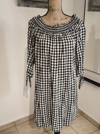 Kleid schwarz-weiss kariert Grösse 44 von RAINBOW