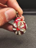 Vintage Emaillierte Anhänger mit schmuckstein 80er Top