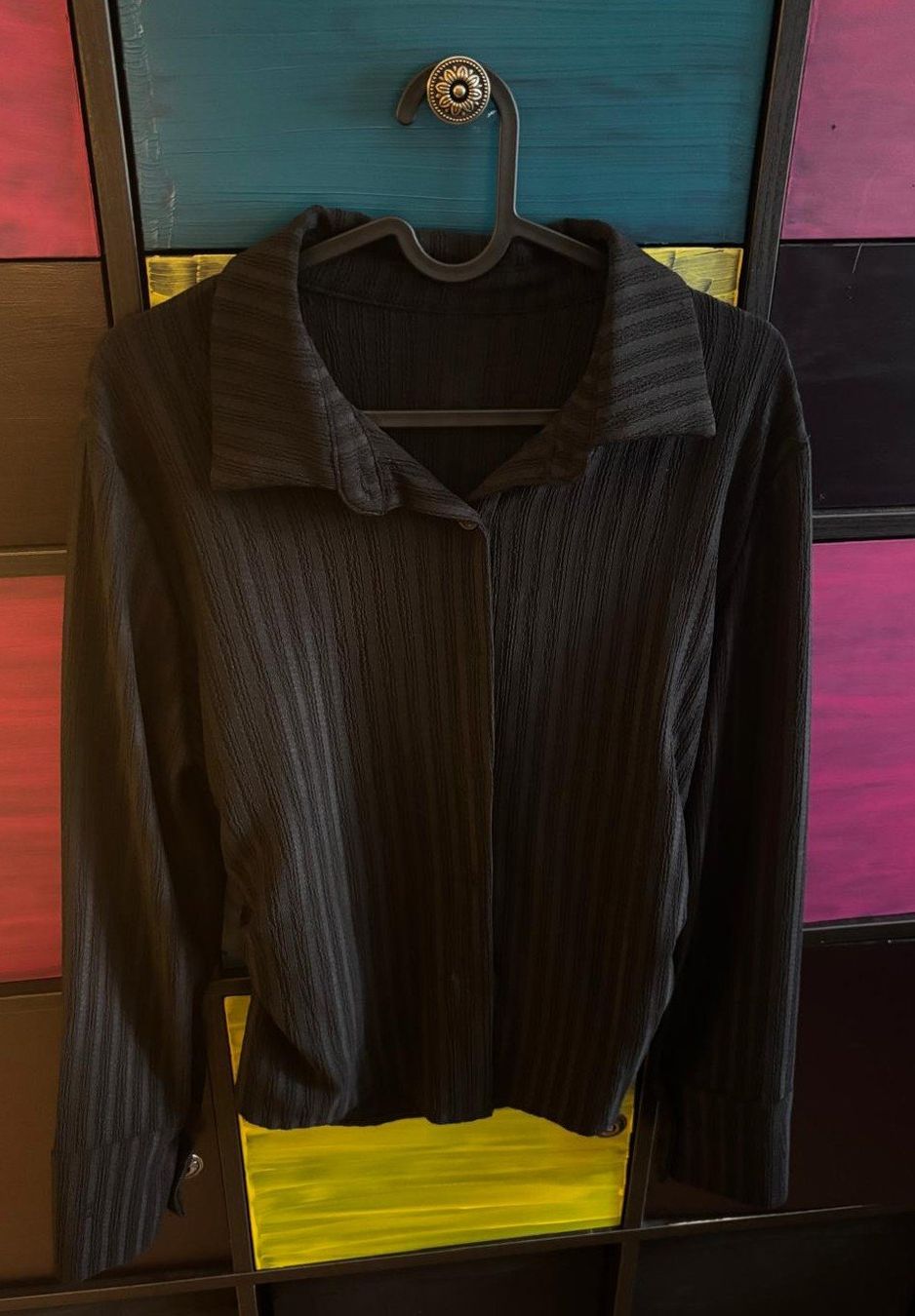 Shein Camicette: Schicke Herbst Bluse, schwarz, Gr. S – Usato da Bülach venduto da reaos 1