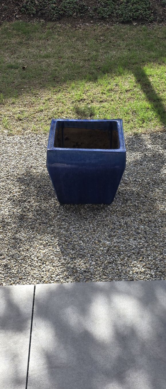 Pots de fleurs: Blauer Keramik Blumentopf  – D'occasion à Busswil TG par Boss77 3