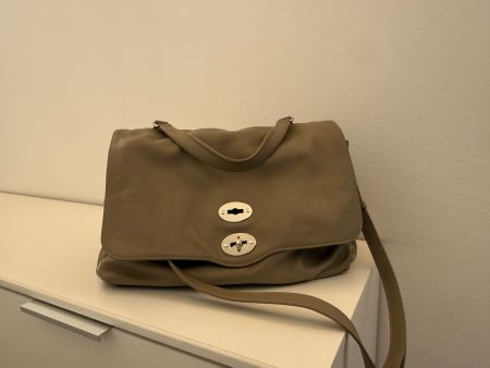 Zanellato Ledertasche grau/taupe