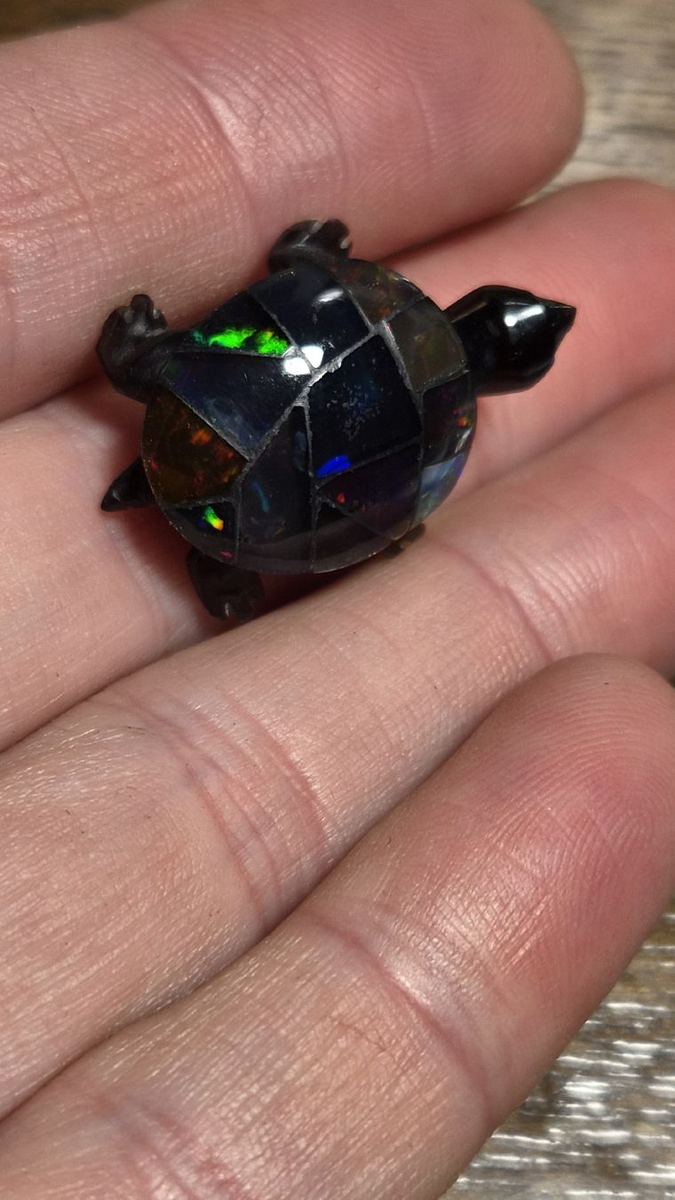 Figuren: Schildkröte  mit Opal Einlagen  – Gebraucht aus Kölliken von MissesBossTop1 5