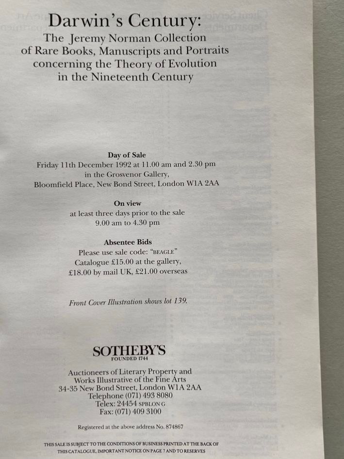 Bücher: DARWIN Century, J.Norman Collection, London Evolution Theory – Gebraucht aus Zürich von lesgarcons 1