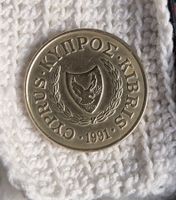 20 Cent Münze aus Zypern Jahrgang 1991