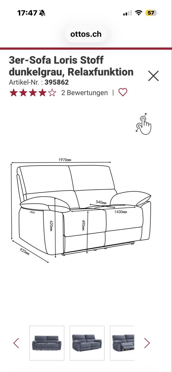 Poltrone: Relaxsessel Loris, neu, elektrisch – Nuovo (secondo la descrizione) da Oberflachs venduto da Lenny021 1