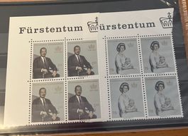 LIECHTENSTEIN Viererblock 1966 Fürst und Fürstin