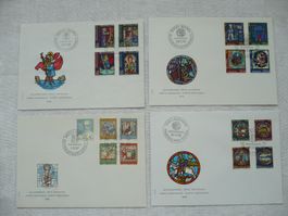 Pro Patria 1967 - 1970 4 FDC SBK B133 - B149