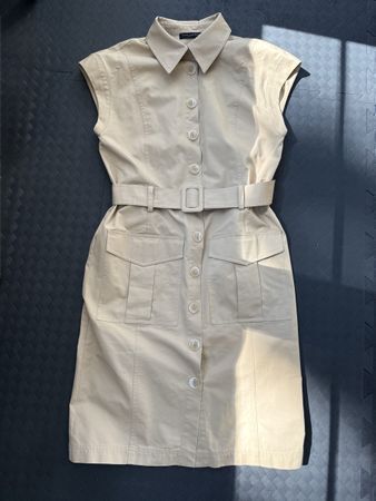 TARA JARMON Safari Kleid beige Hemdkleid FR38 - NP 330