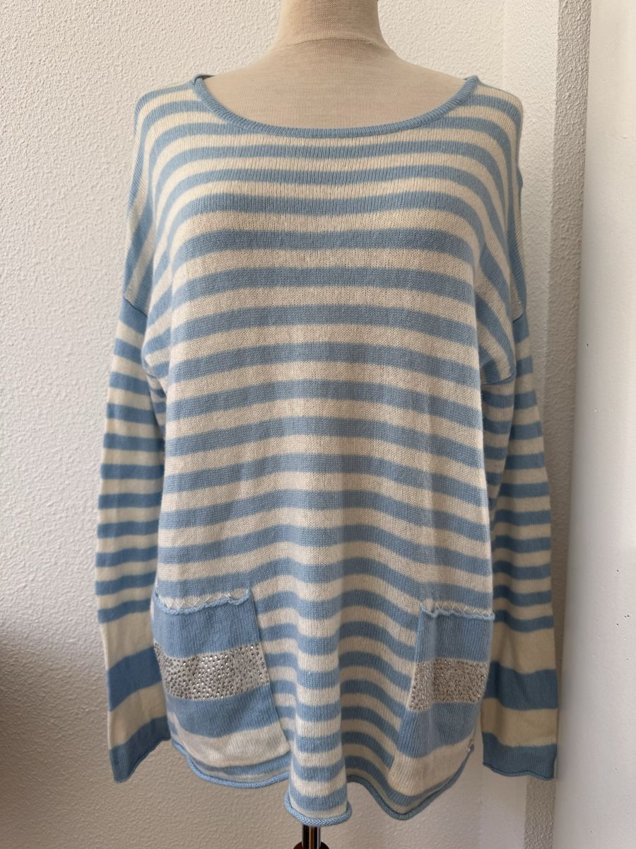 Princess goes hollywood Maglioni & Felpe: Pull Princess Goes Hollywood rayé bleu blanc taille 40 – Usato da Morges venduto da sandy069