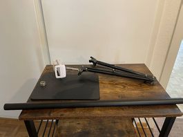 Tablet Floor Stand, Angle Height Adjustable Flexible Arm