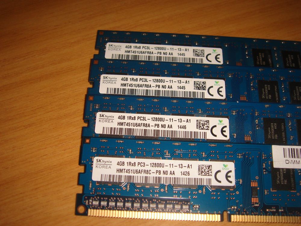 4 stück 4gb ddr3 PC3L 12800 (1600). Details siehe Bildern. | Kaufen auf ...
