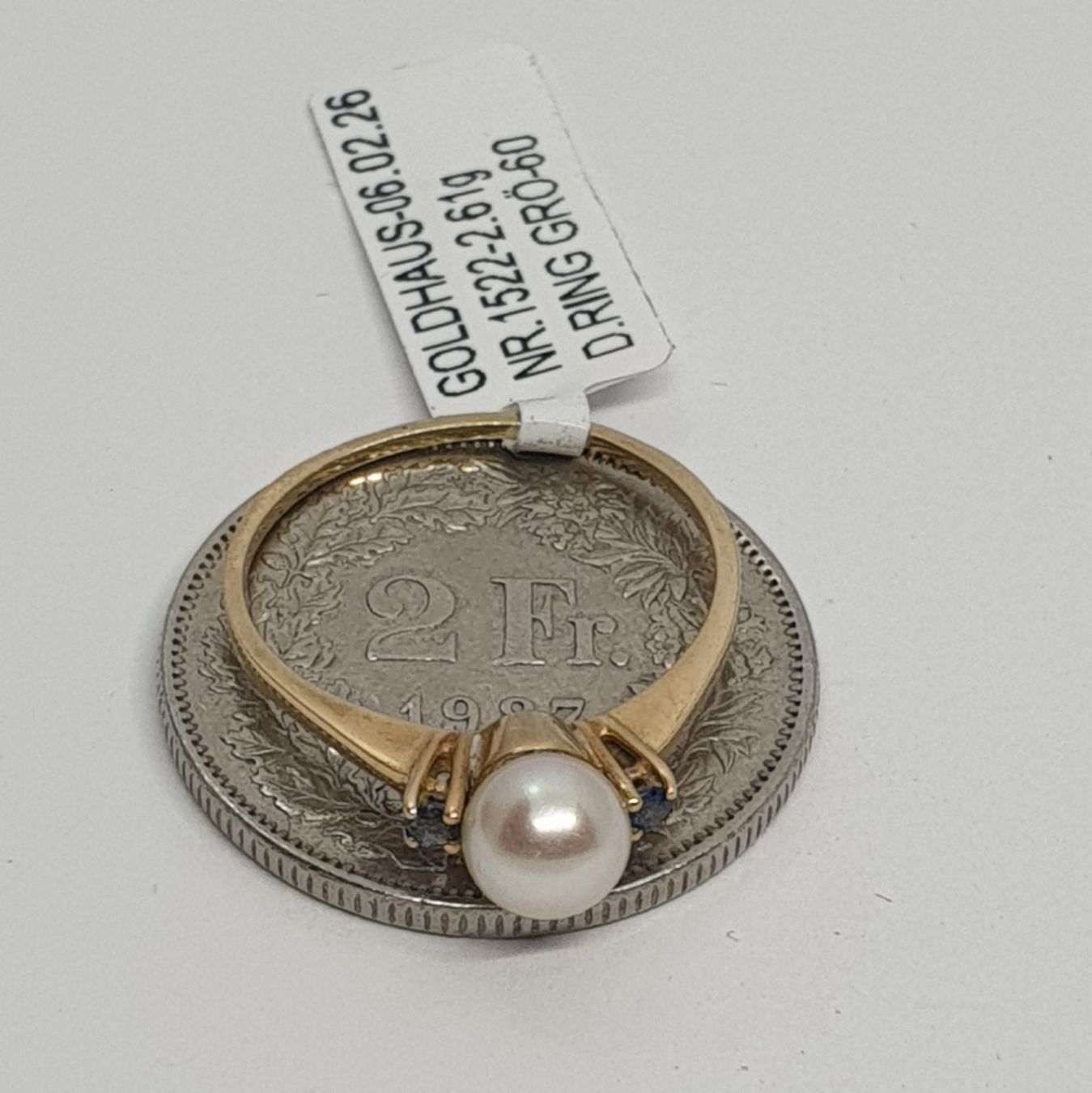 Anelli: Echt 18K Gold - S.W.P, Saphir Ring – Usato da Luzern venduto da Goldhaus-Luzern 3