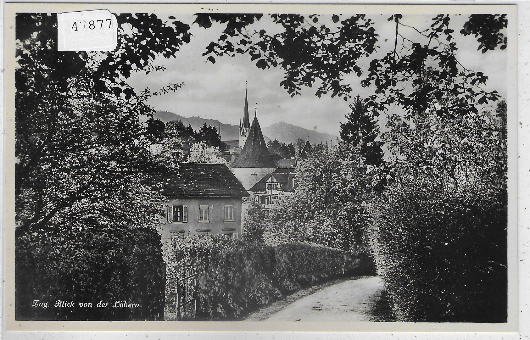 Cartoline postali: Zug - Blick von der Löbern – Usato da Ettingen venduto da Kartenplanet