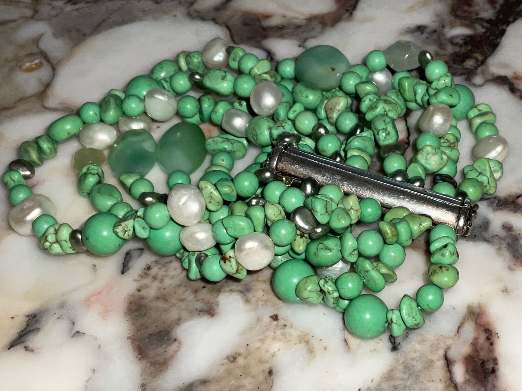 Llan Valls Joies Bracciali & Braccialetti: Bracelet Turquoise Pearl Multi-Strand Statement Armband – Nuovo (secondo la descrizione) da Birsfelden venduto da G.D.d.T. 8